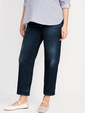 Dark Indigo Straight-Leg Women’s Jeans Maternity